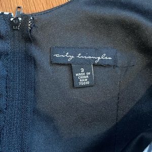 White and black striped cute buttoned dress